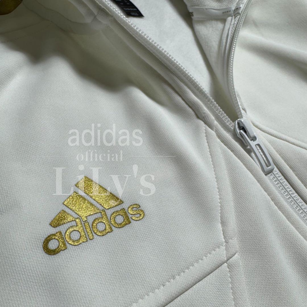 【Ｌサイズ】adidas上下セットアップ　新品　白金　定価17,600円　裏起毛