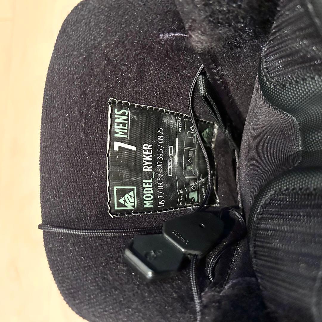 【大人気モデル】 K2 RYKER スノーボードブーツ ブラック 25cm