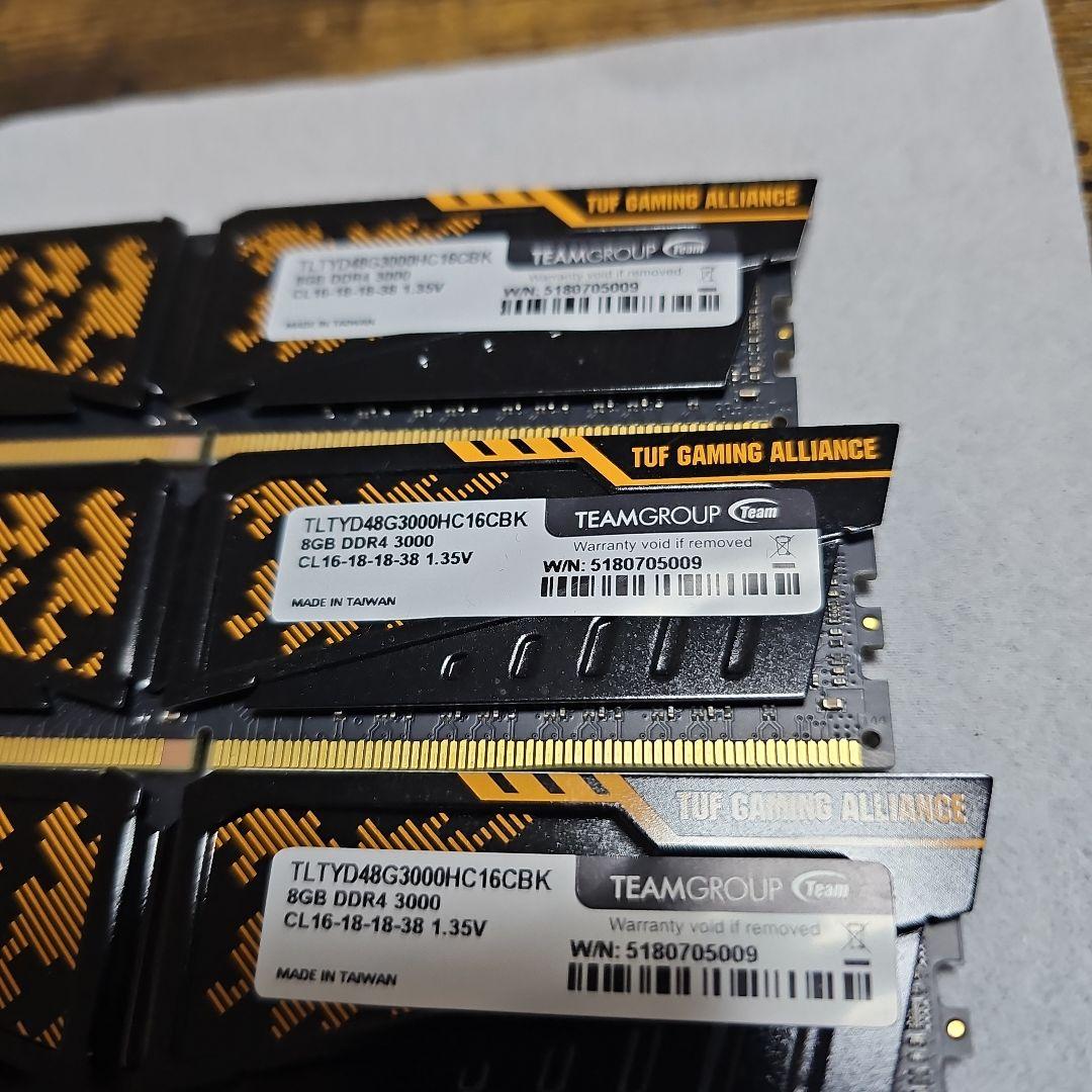 矢*谷様 ASUS TUF GAMING DDR-4 3000MHz 8GBx4