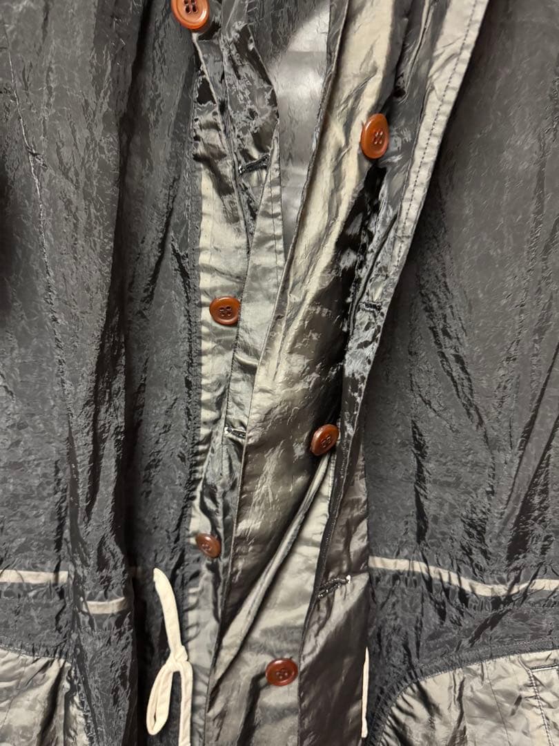 BLACK COMME des GARCONS シースルーモッズコート　XL