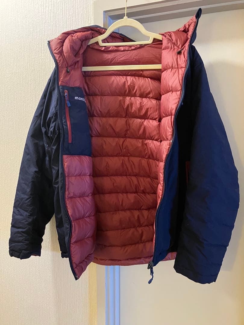 mont-bell コロラドパーカー リバーシブル ダウンジャケット 紺赤 L