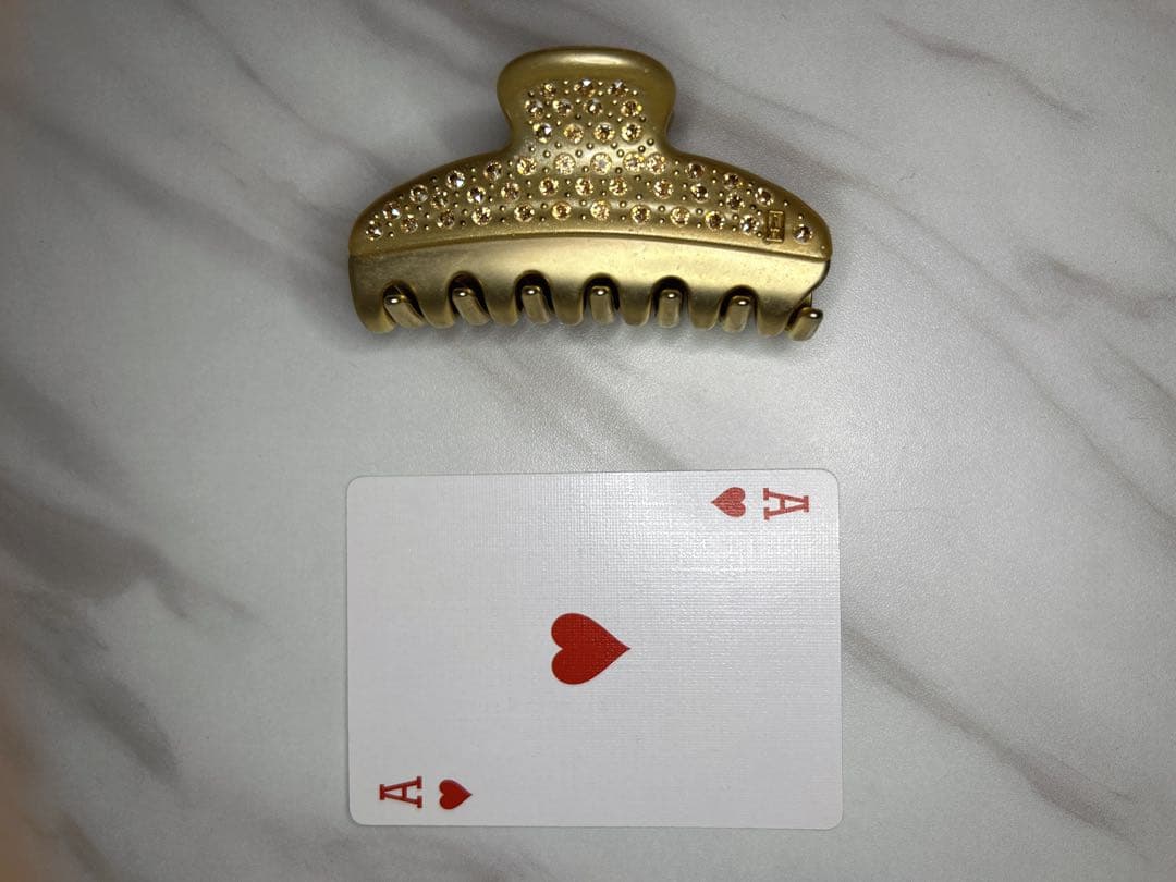 【ALEXANDRE DE PARIS】ゴールド ラインストーン ヘアクリップ