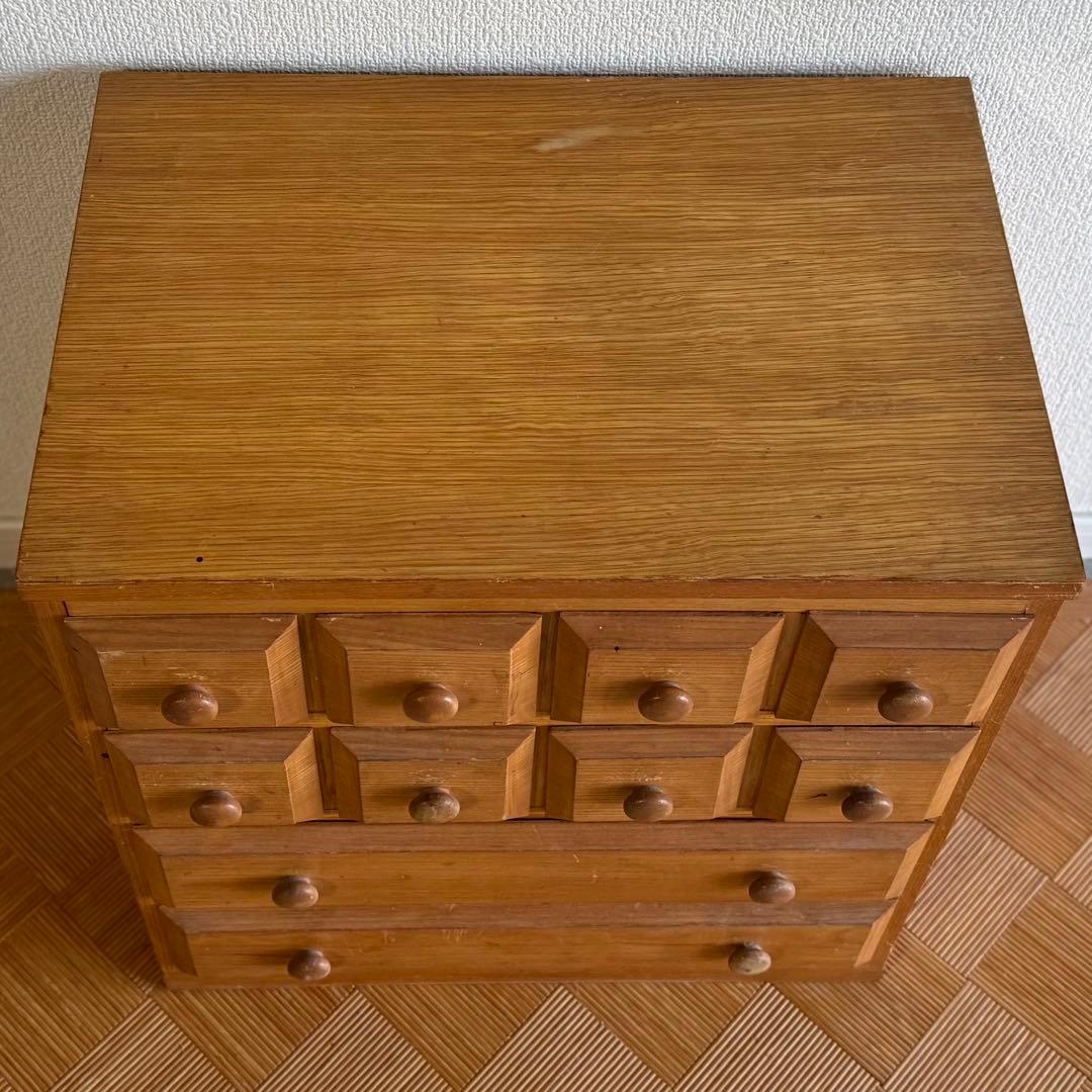 SNT1336 アンティーク 木製 チェスト 小物入れ 昭和レトロ 引き出し