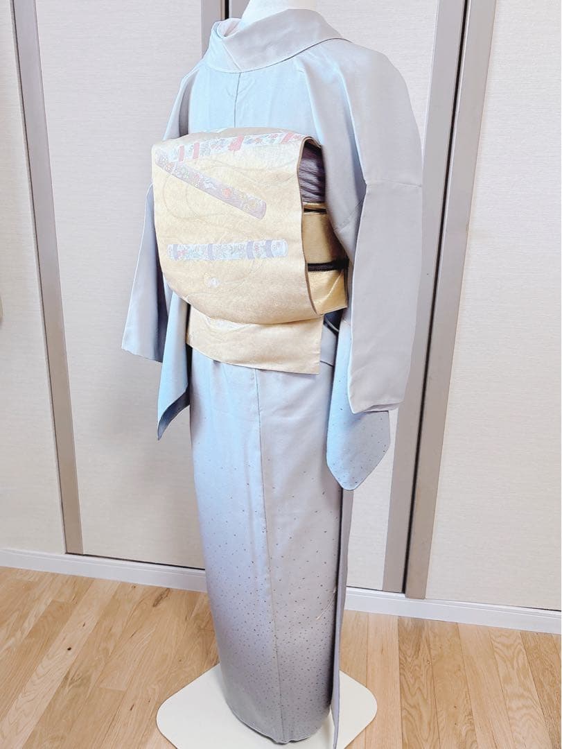 美品　訪問着　フルセット　作家物　金彩　刺繍 卒業式　入学式　大きいサイズ　袋帯