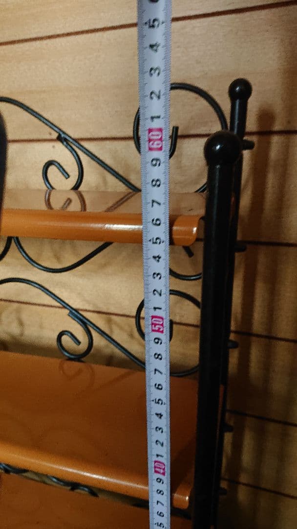 T*様 【アンティーク】昭和レトロ 3段 アイアン シェルフ スチールラック 棚