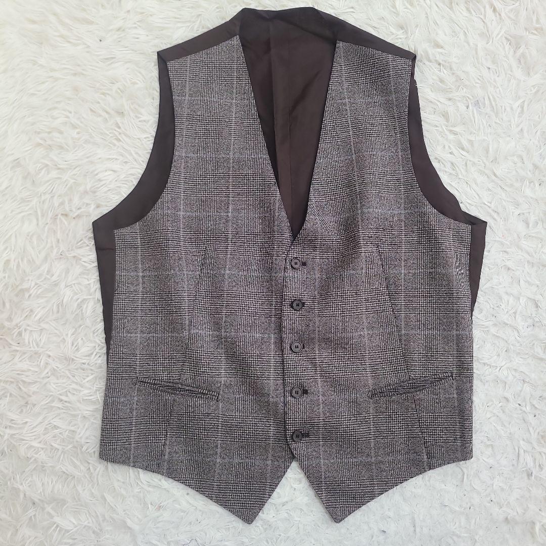 タリアトーレ　グレンチェック　テーラードジャケット　ジレ　2点セット　52