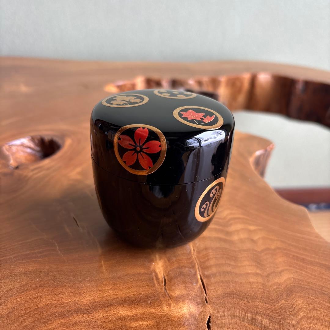 林秀山 春秋蒔絵 輪島塗 大棗 茶道具 共箱