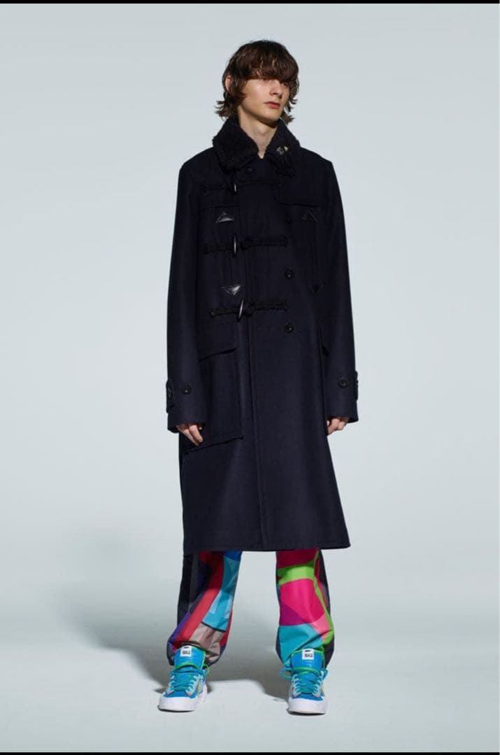 ［タグ付き未使用］sacai 21-02619 ウール　ダッフルコート　ボア