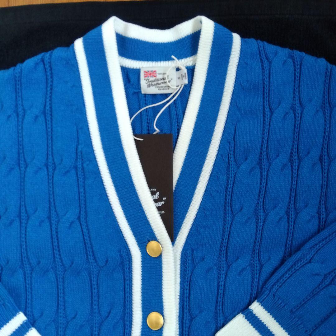 トラディショナルウェザーウェア 新品未使用 V ネック 金ボタン カーディガン