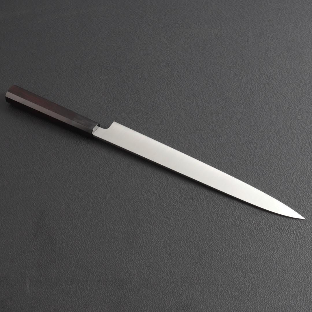9320梵静刃物 柳刃包丁 9寸 刺身包丁 刃は究極の切れ味 黒檀黒水牛角八角柄