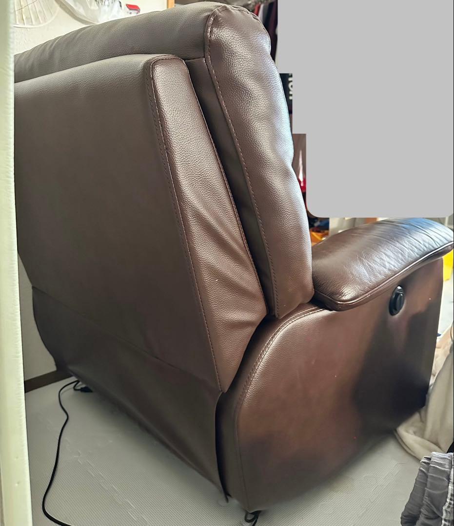 高級★ニトリ　電動リクライニングソファ　厚革　1人用 レザー