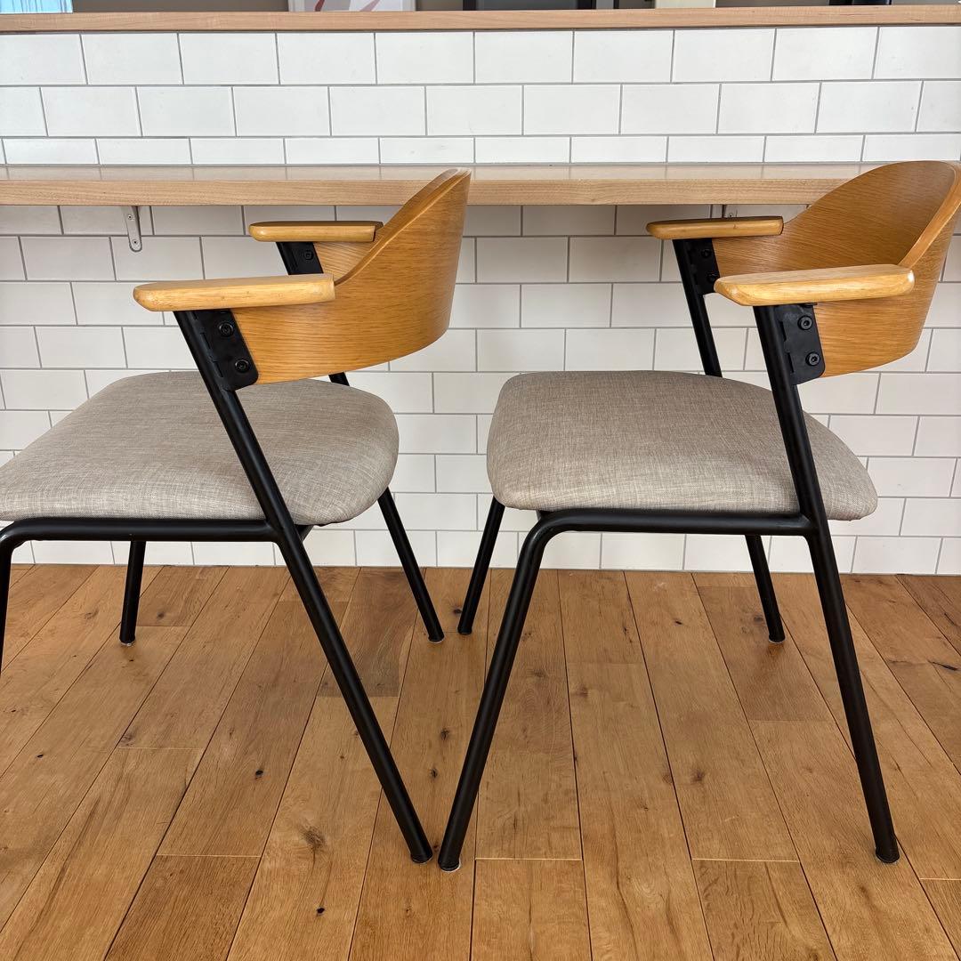 関家具　ダイニングチェア2脚セット