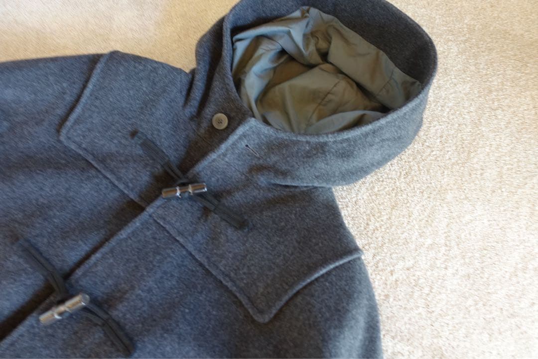 未使用イーヴォ ダッフルコート グレー　ロング フード アウター　サイズ50