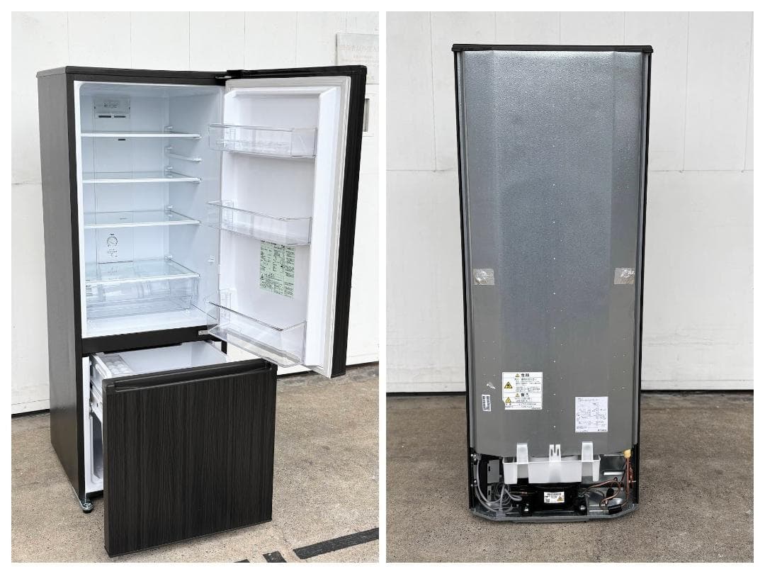 アクア 2ドア冷蔵庫 201L 右開き AQR-20E2(K) 2023年製