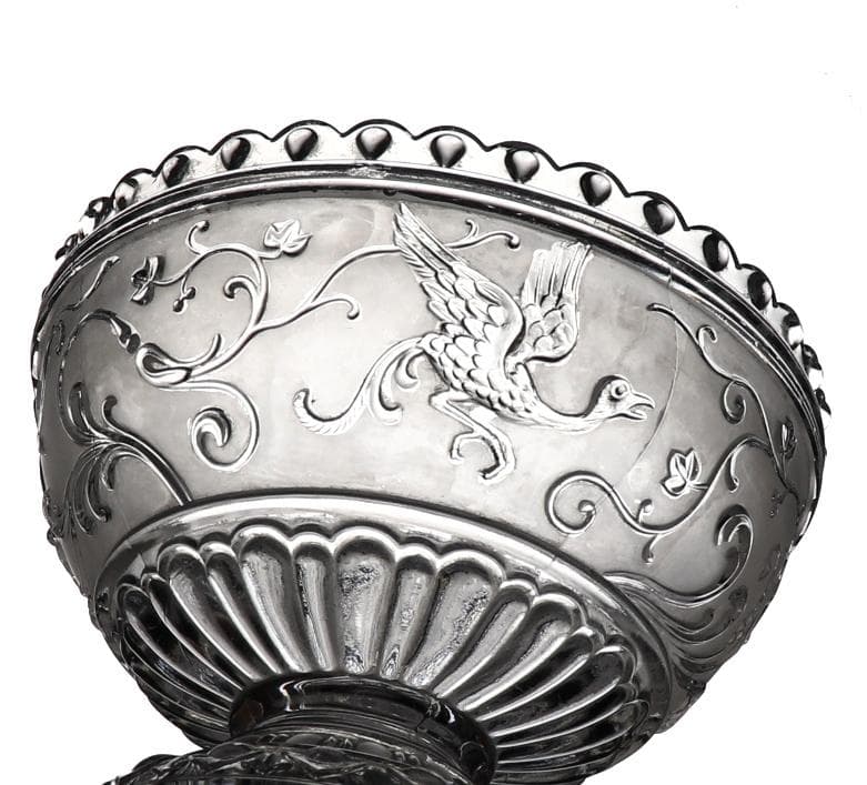 オールド・バカラ 美術館級 ジャポニスム 大型 蓋物 フロスト加工 小物入れ