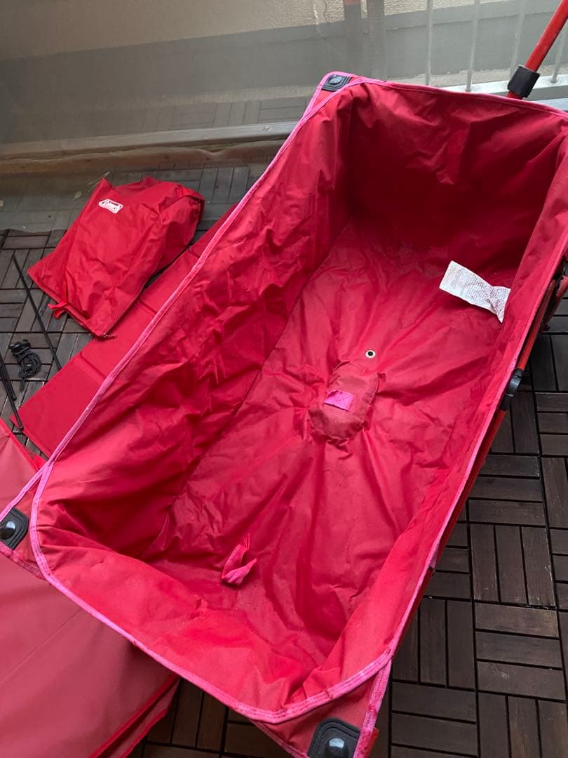 コールマン　キャリー　ワゴン　カート　テーブル（フタ）付き　アウトドア