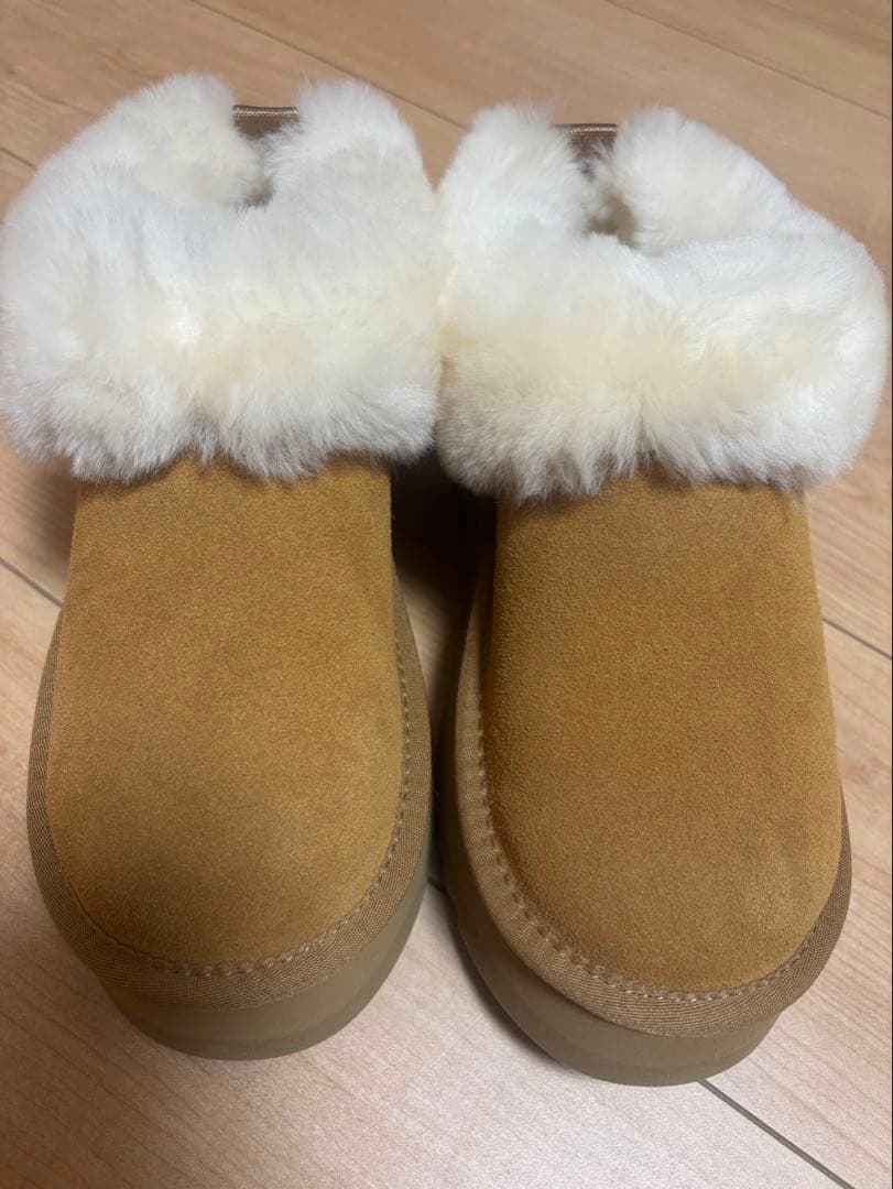 37cmUGG ムートンブーツ 厚底 ベージュ