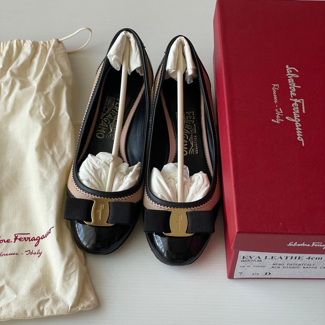 さゆSalvatore Ferragamo 7 1/2 D フェラガモ4㎝