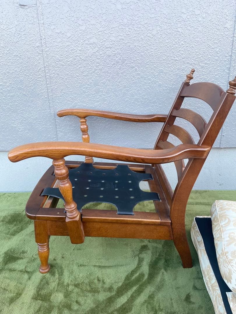 飛騨産業 キツツキ 穂高 オーク材 アーム 1Pソファ ラウンジチェア メロウ