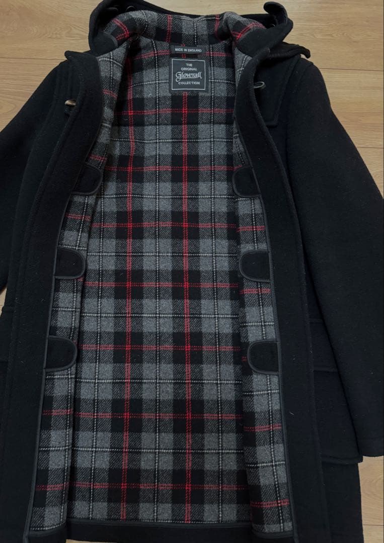 グローバーオール　ブラックダッフルコート　サイズS