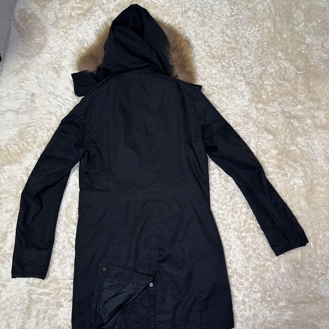 【良品】SHELLAC リアルラビット ファーライナー付 モッズコート 48