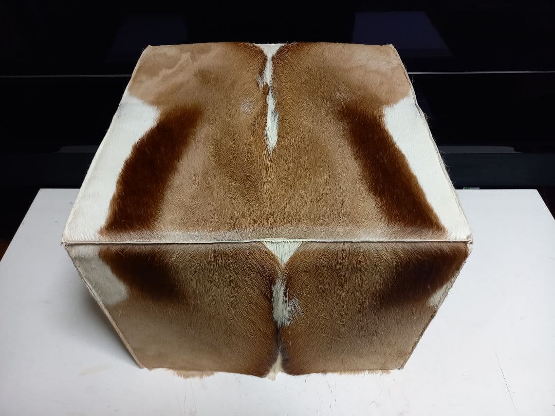 希少　メゾン　テルガス　フランス製　ガゼル　毛皮　スツール　ボックス