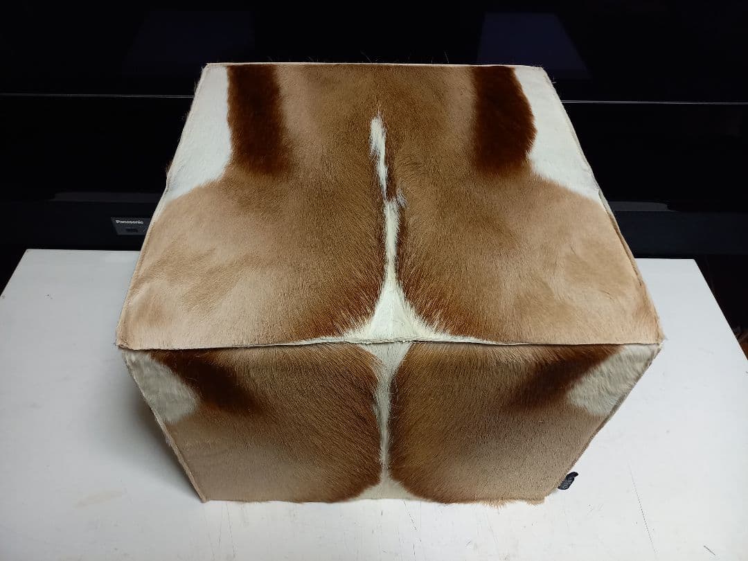 希少　メゾン　テルガス　フランス製　ガゼル　毛皮　スツール　ボックス