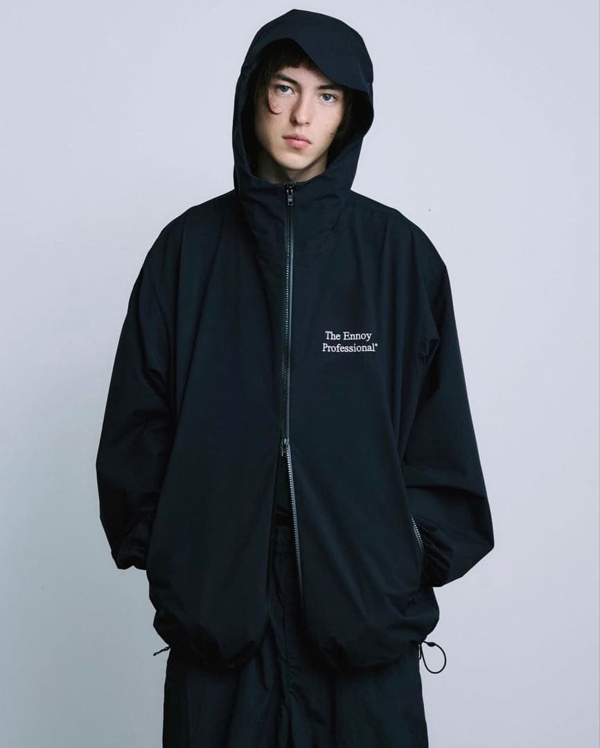 エンノイ・3LAYER SHELL HOODIE（黒Mサイズ）