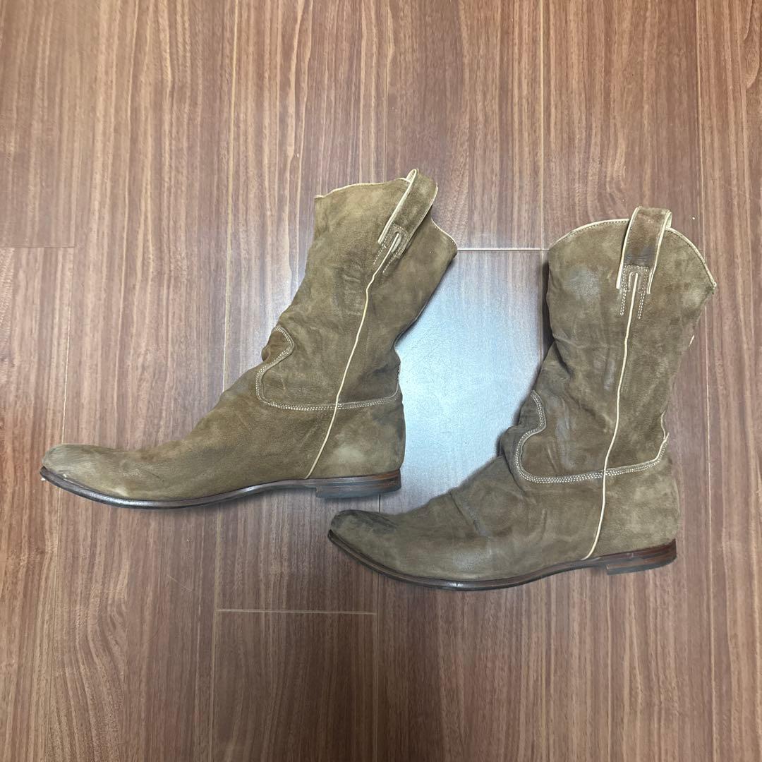 ミハラヤスヒロ　スエード ロングブーツ