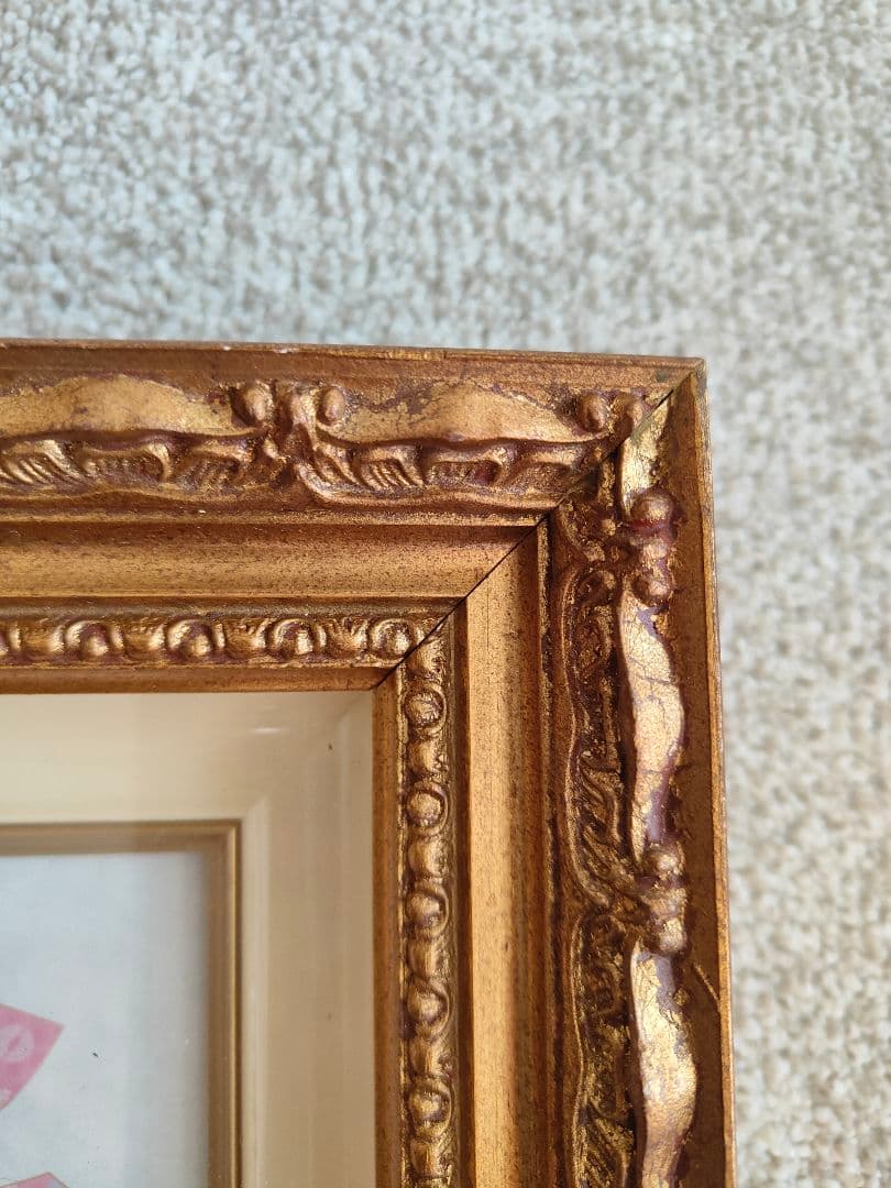 【貴重】アンティークゴールド装飾フォトフレーム額縁