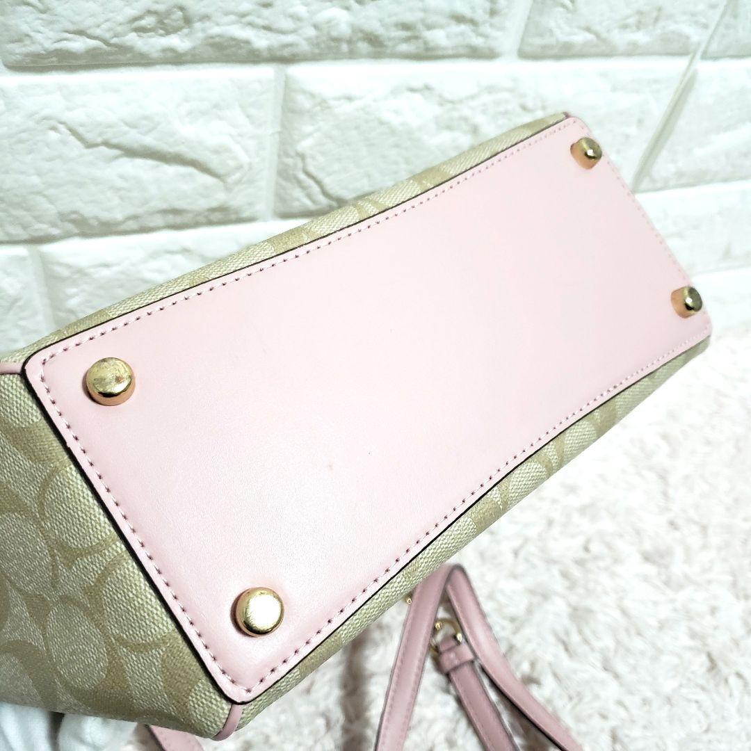 COACH コーチ シグネチャー 2way ショルダーハンドバッグ 美品