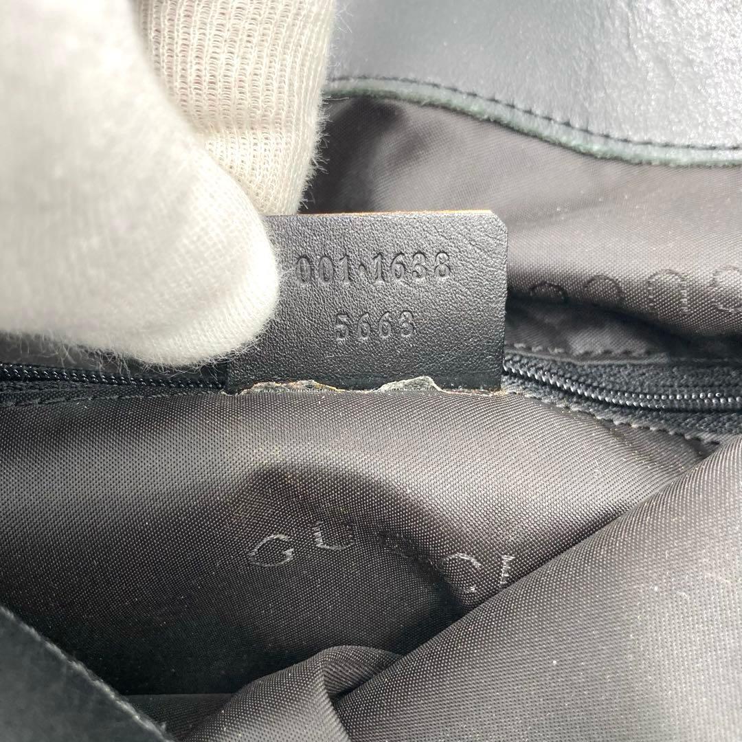 極美品✨GUCCI グッチ バンブー 2way ハンドバッグ ブラック レザー