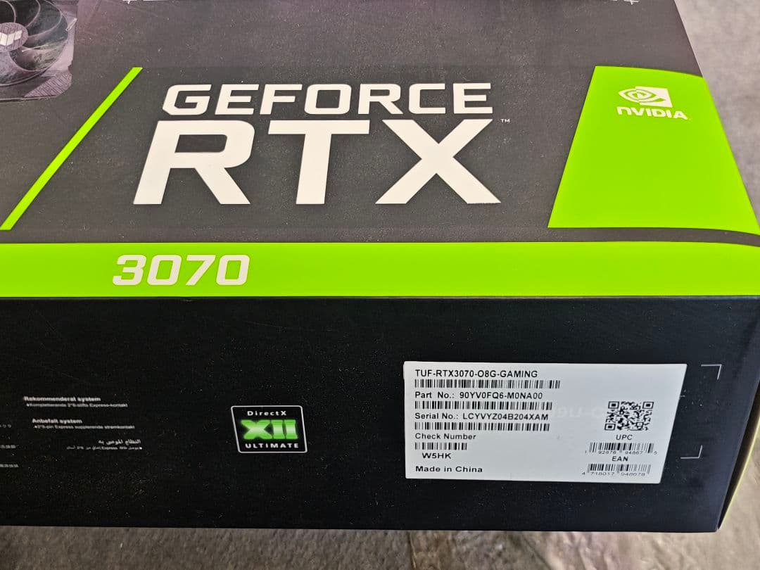 【ASUS】GeForce RTX 3070 OC