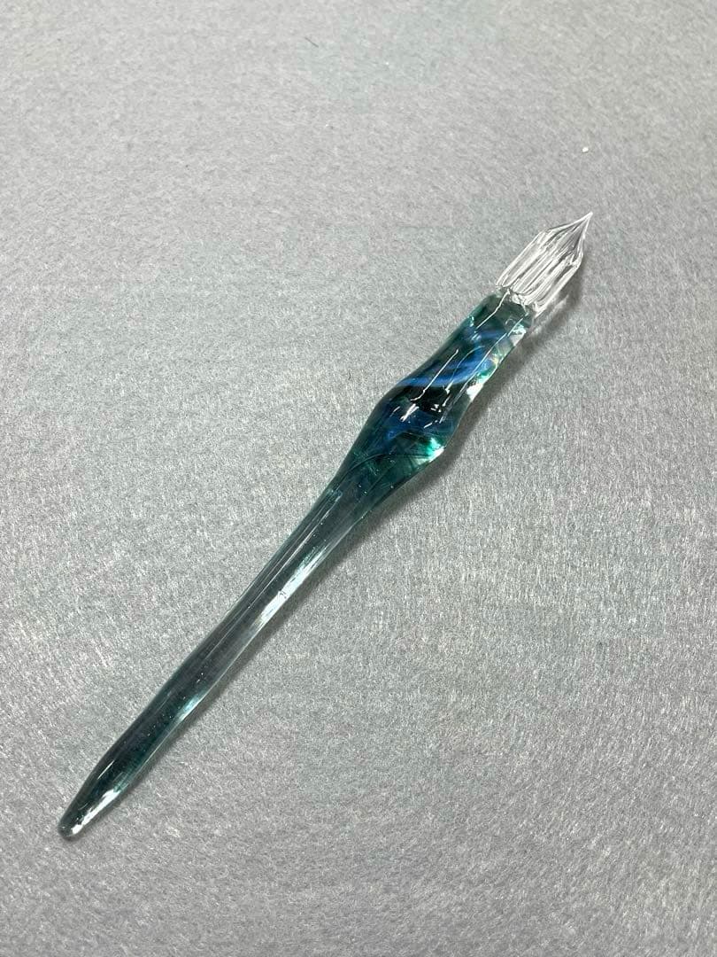 【美品】ガラス工房aun （アウン）ガラスペン 2本セット（マーブルF・太陽B）