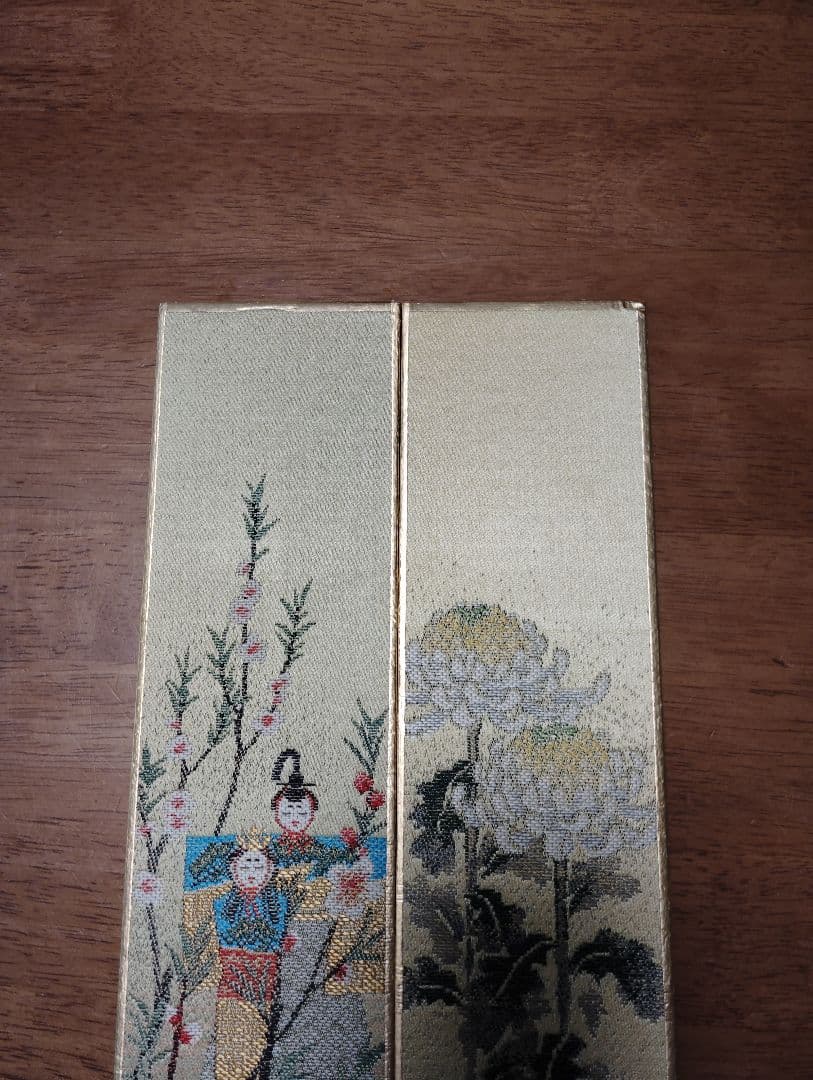 短冊　西陣綾錦織　斉藤宗原画12枚