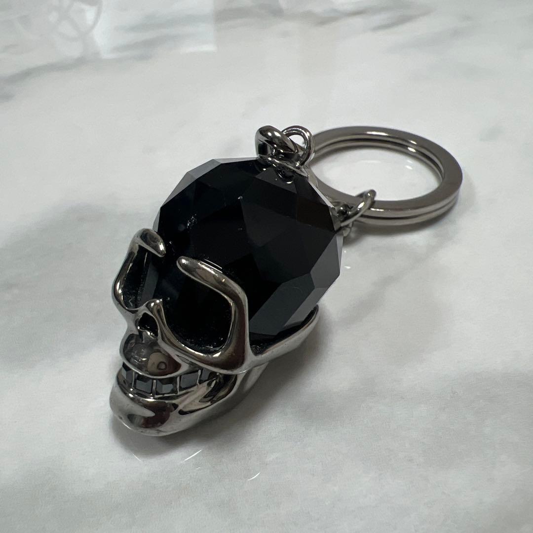 Swarovski スカル キーホルダー(刻印入り)