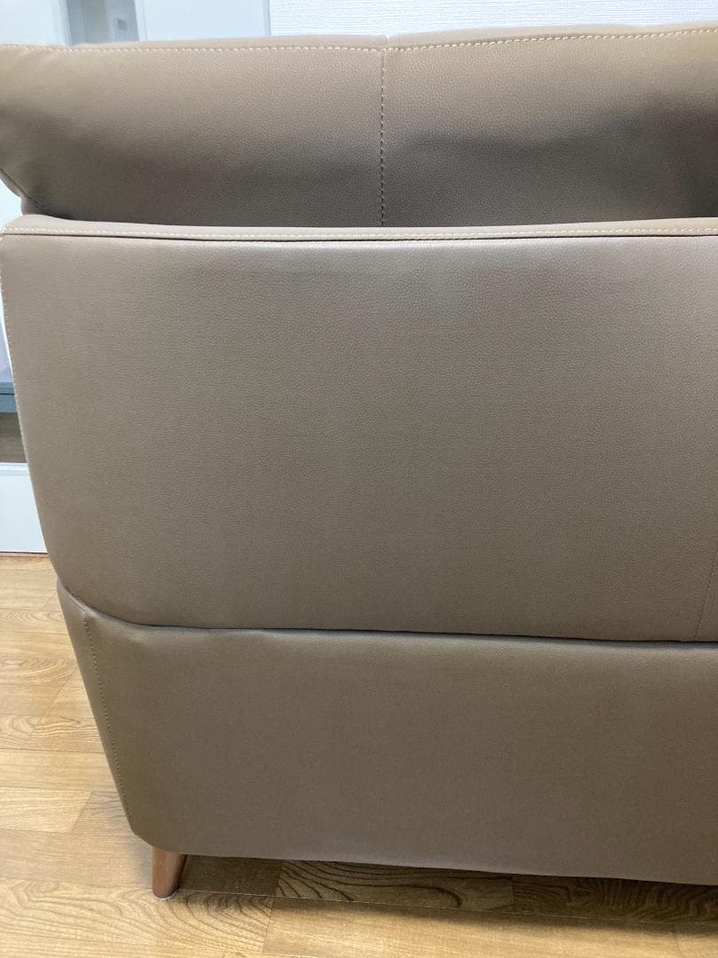 ニトリ 傷・汚れに強い合成皮革 2人掛けソファ PD02-2 Nシールド DBR