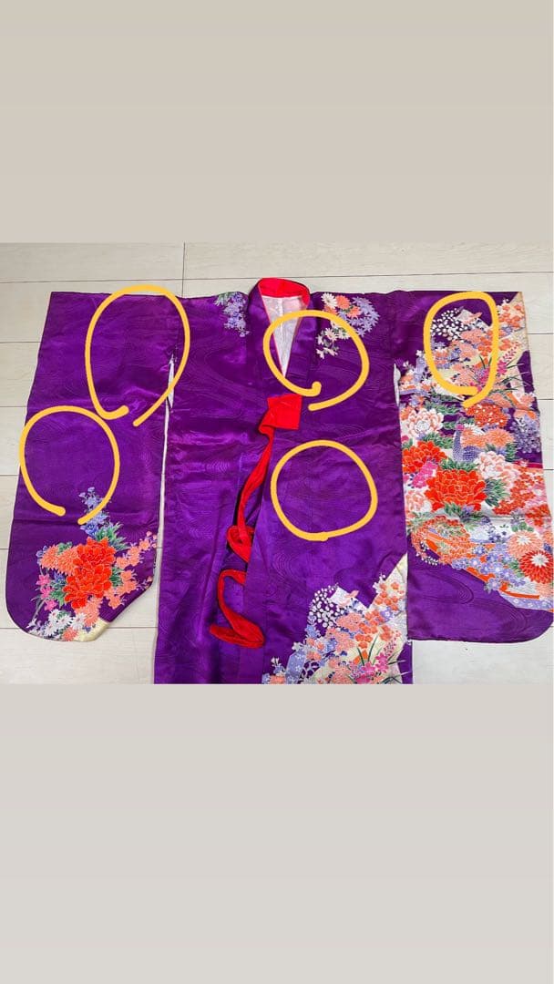 【週末セール！！】アンティーク着物　七五三　7歳　フルセット　紫