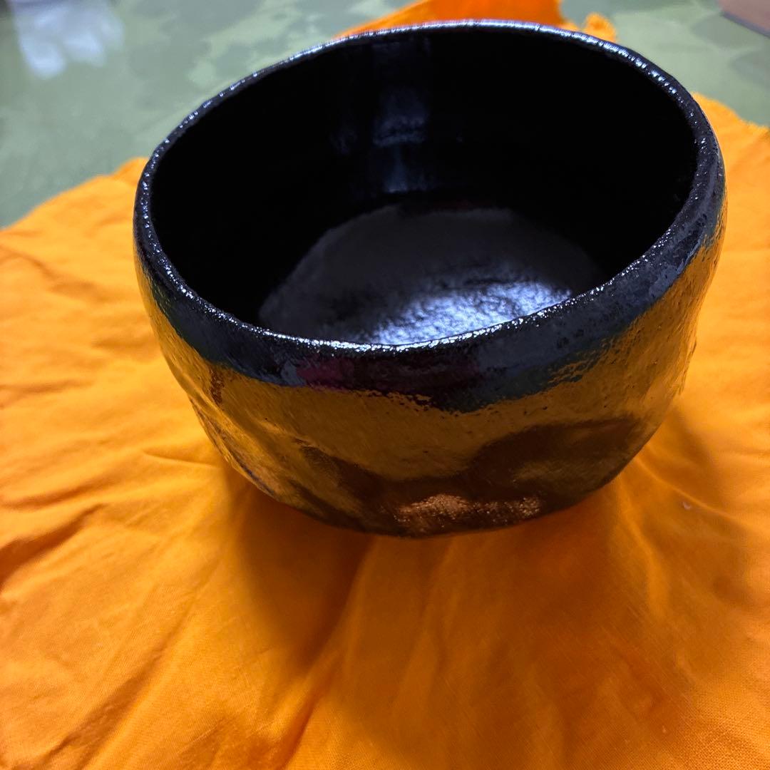 木箱入り 三代 松楽 作 黒楽 茶碗