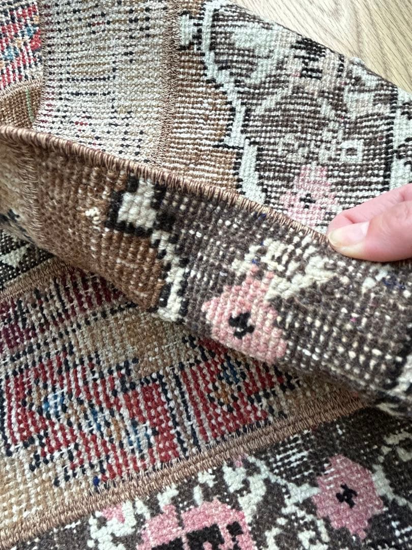 トルコヴィンテージラグ＊パッチワークウール　113×72cm