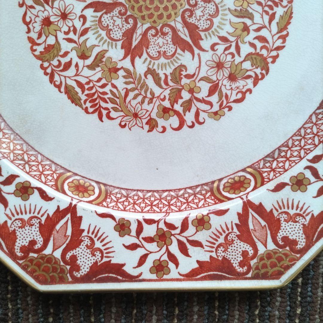 1860年代〜　オールドミントン　デンマーク　オクトゴナル　ディナー皿　※補修有