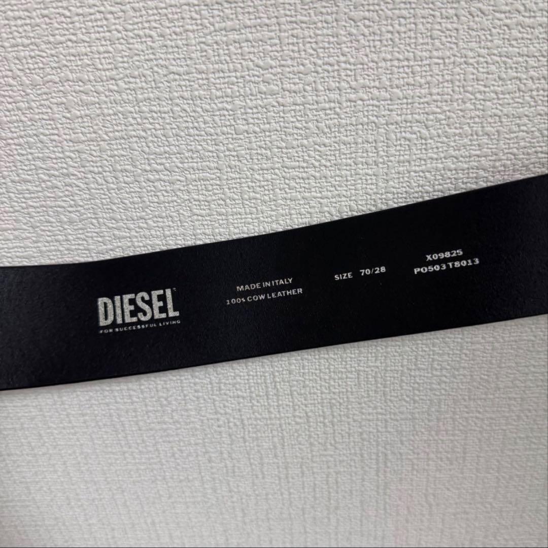DIESEL ブラックレザーベルト 70/28