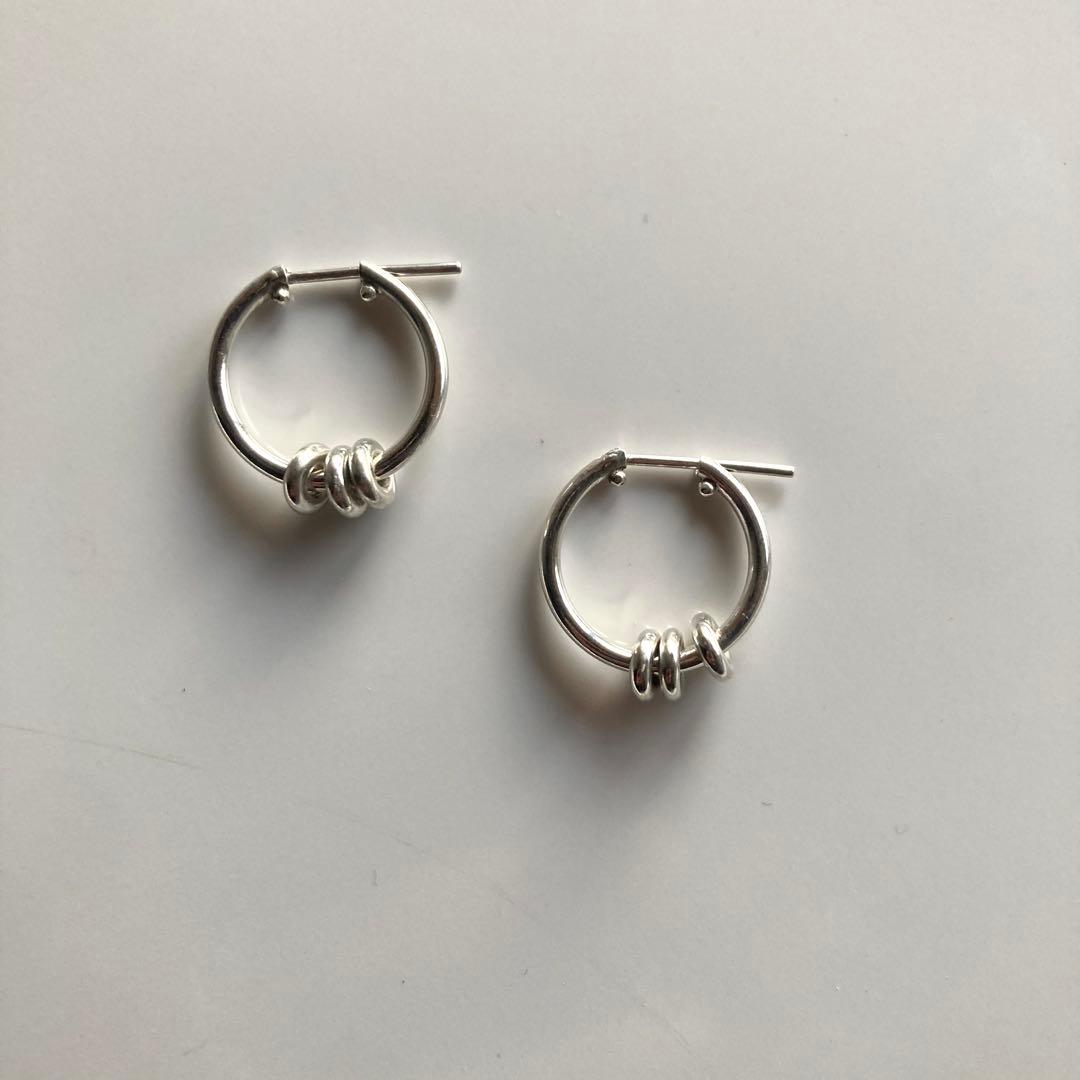 両耳　コムドット　ヤマト着用　ピアス　登坂着用　オールシルバー925 プープ