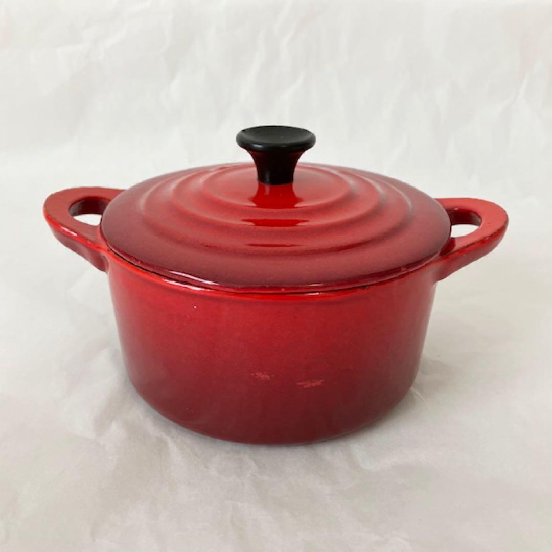Le Creuset ル・クルーゼ　ミニココット　両手鍋　鋳鉄　赤　10cm