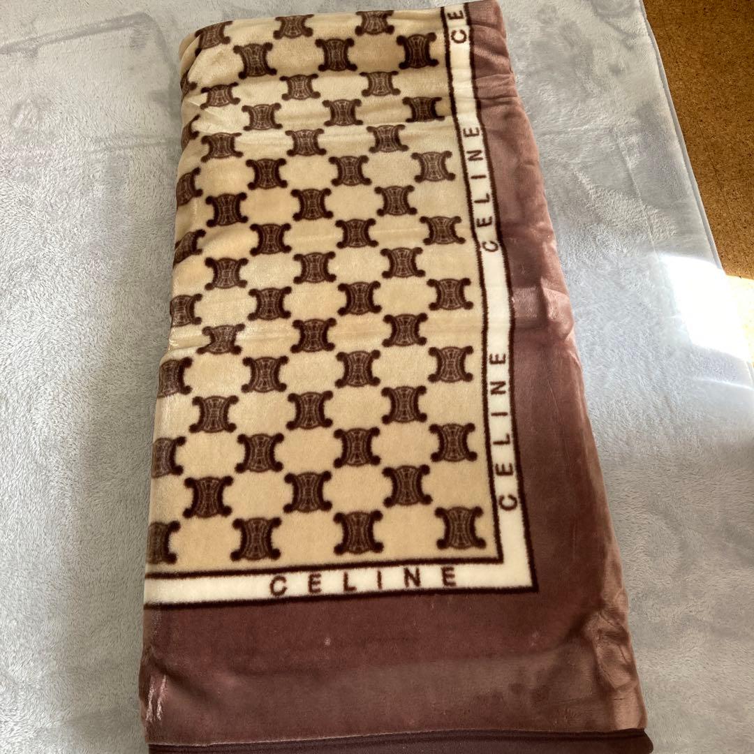 セリーヌ　CELINE マダカム柄　毛布