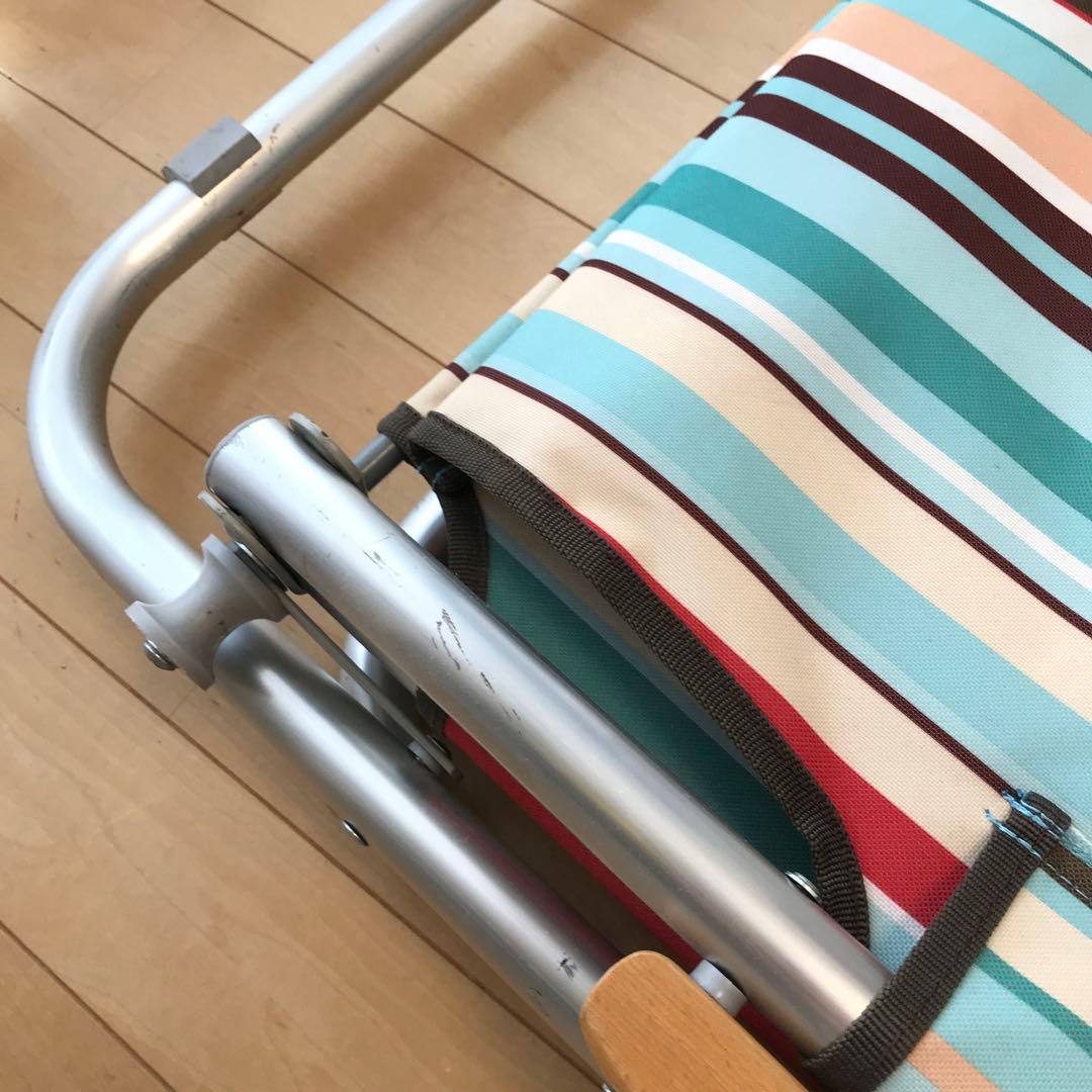 ロゴス　二人掛け　ストライプ　チェア