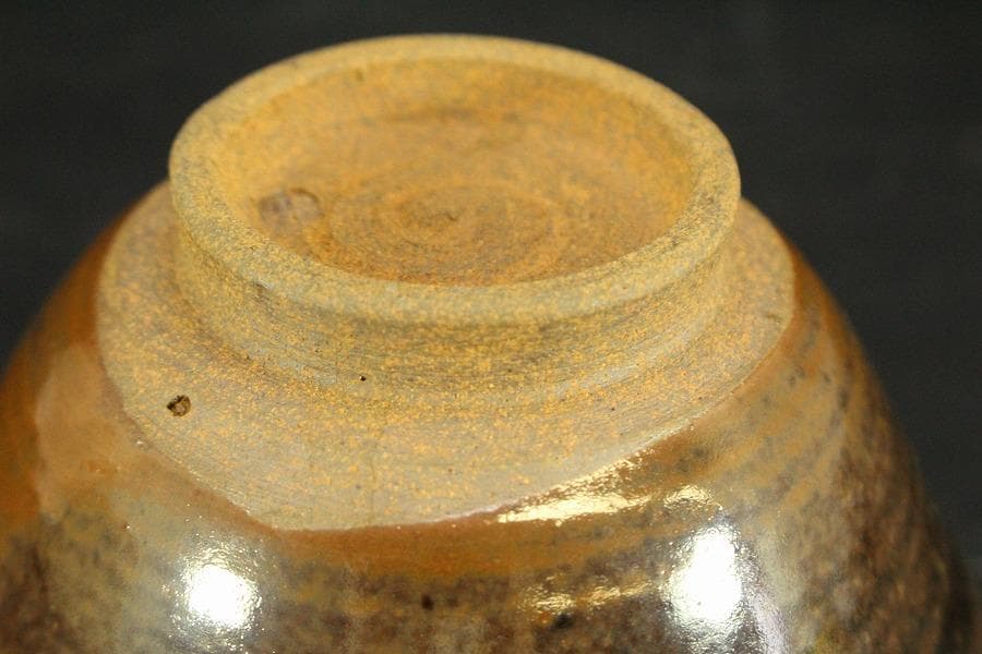 茶道具 膳所焼 茶碗 美品(ZE426)