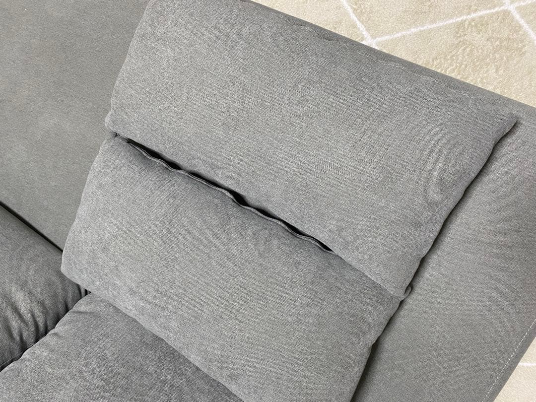 ニトリ　2人用布張りソファ (ポーション2KD GY)