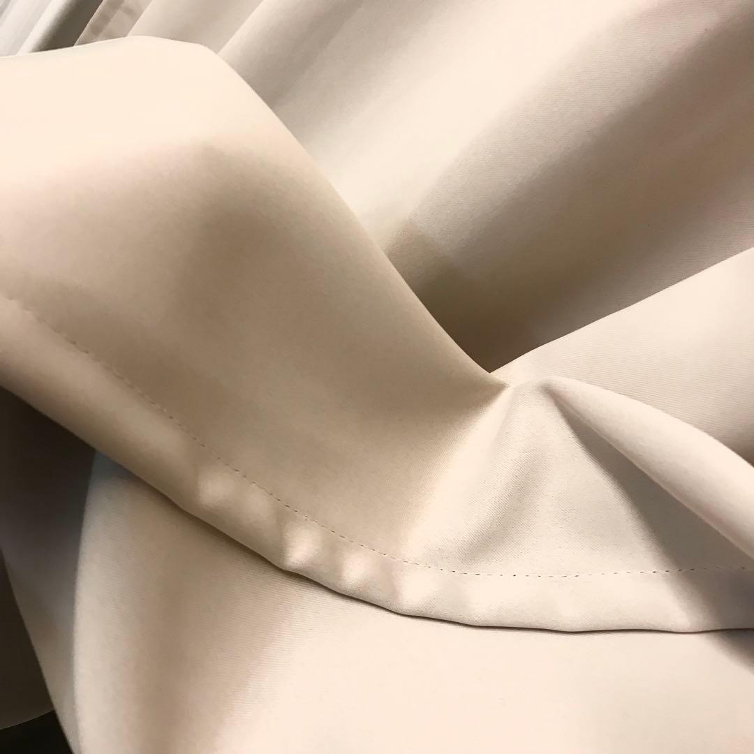 防炎　1級遮光カーテン　幅150cm×丈240cm2枚　アイボリー