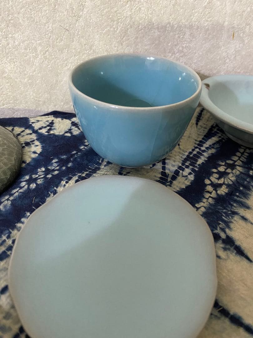 鈴木三成　青磁　小皿　箸置